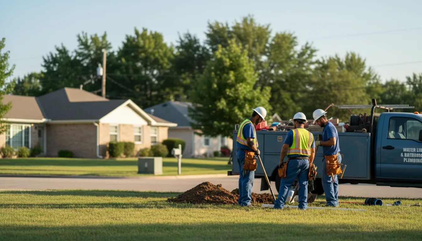Residential water line and bathroom plumbing service in Grace City, ND